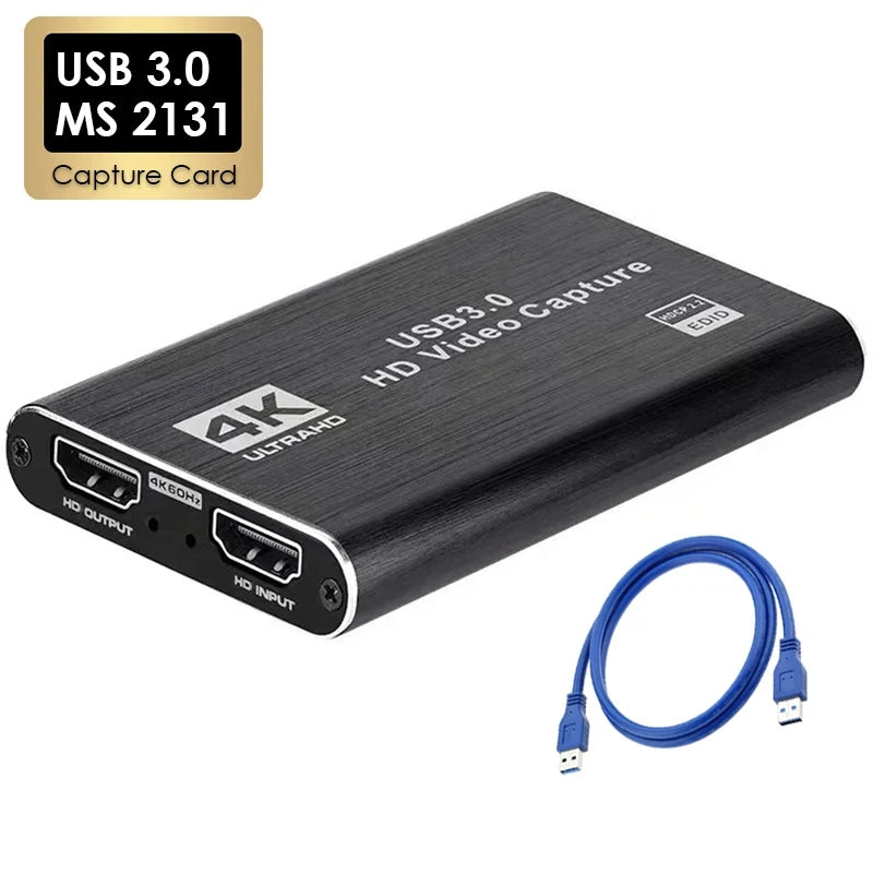 4K HDMI Video Capture Card – 1080P 60Hz USB 3.0 for PS4, OBS & Live Streaming